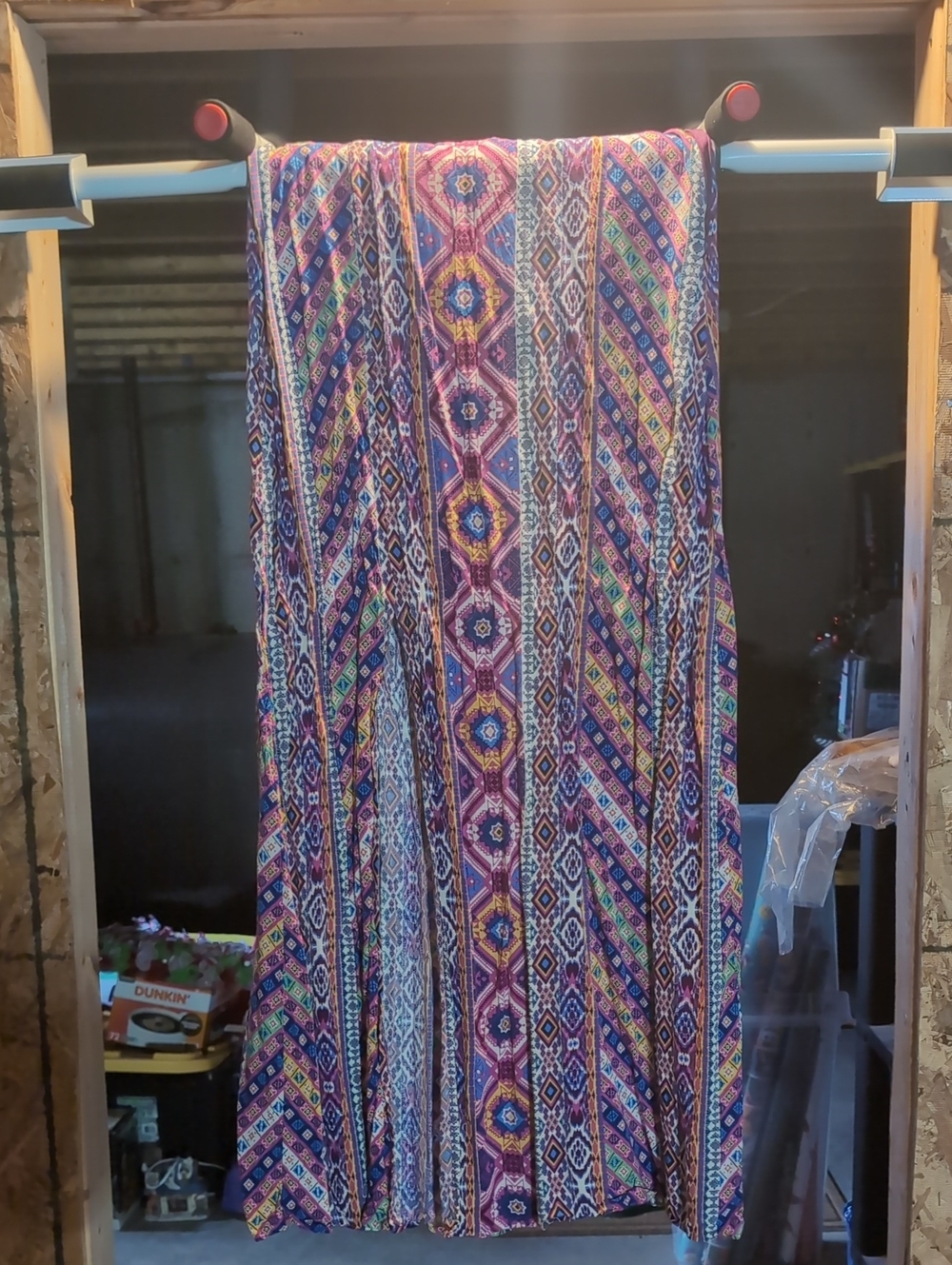 Flying Tomato Purple Multicolor Boho Maxi Skirt